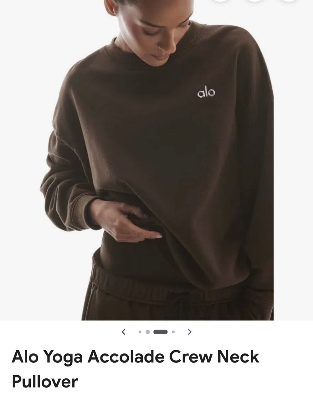 Alo Yoga Accolade Crew Neck Pullover - M